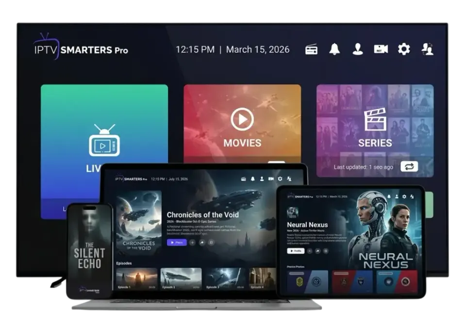 Dezelfde IPTV-app op tv, laptop, tablet en gsm